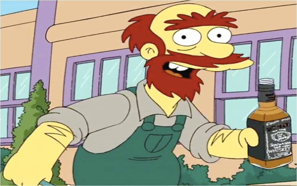 Groundskeeper Groundskeeper Willie and a Bottle of Jack by HotandBothered on DeviantArt