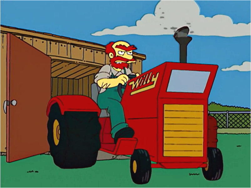 Groundskeeper Groundskeeper Willie and His Trusted Tractor by HotandBothered on ...