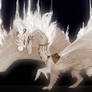 white flames