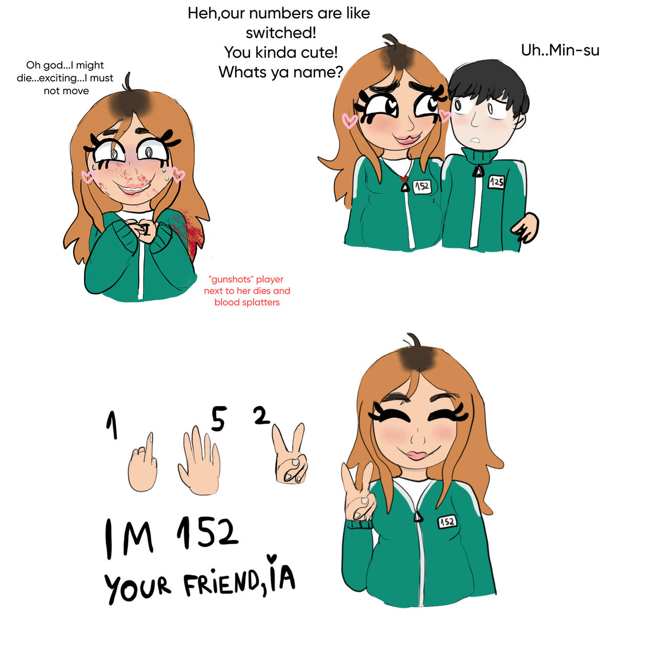 Squid game oc: Player 152 by cottoncloudyfilly on DeviantArt