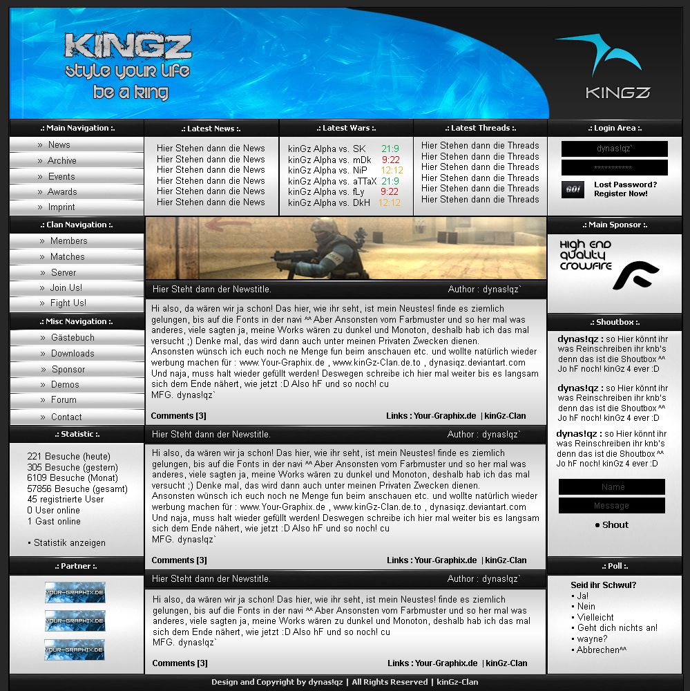 kinGz Clanlayout