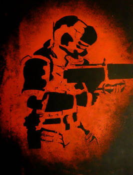 Spray Art Stencil - Dead Space Security Rig 002