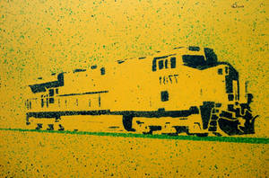 Spray Art Stencil - Diesel Locomotive