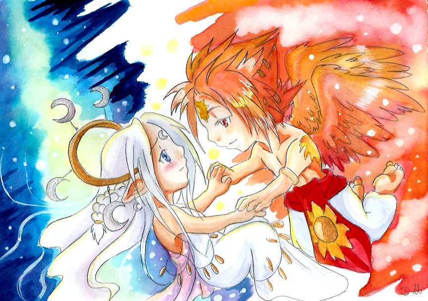 Moon et Sun by ZeldaPeach