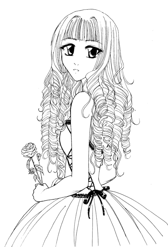 Curley hair Girl for Hele-san