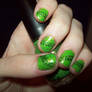 Green Polka Dot Nails