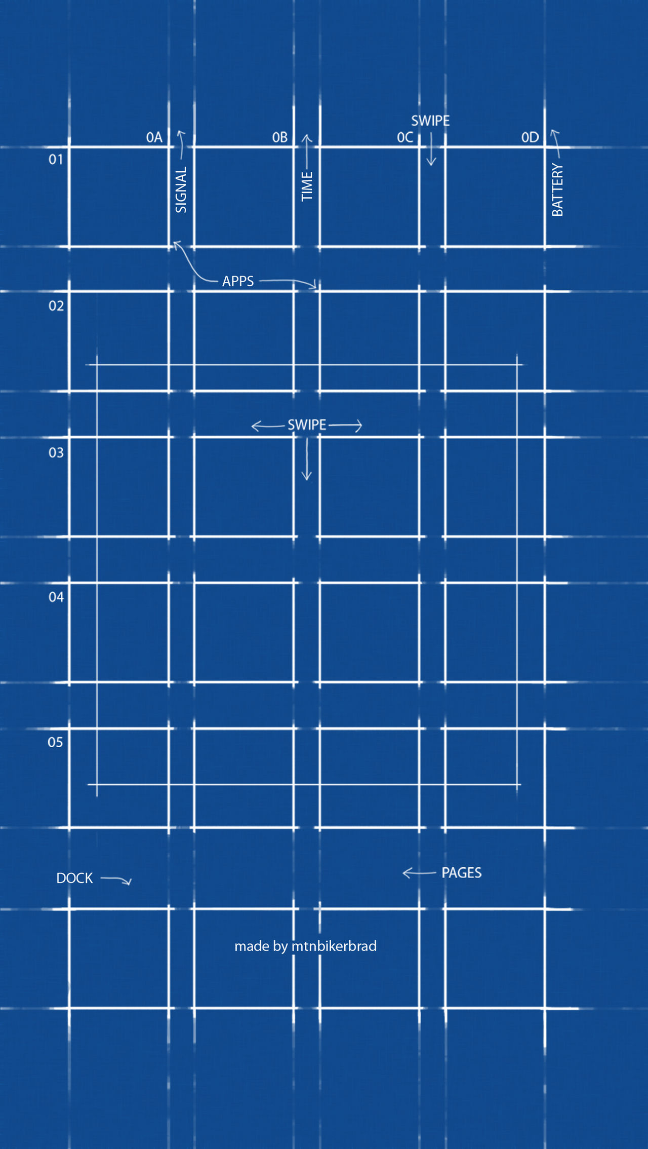 Official BluePrint Wallpaper for iOS 7 Parallax