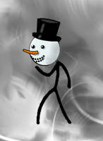 Snowman stick figure