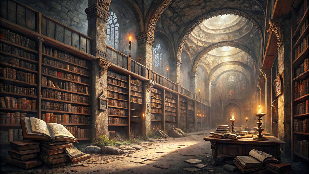 Abandoned library by skyvendik on DeviantArt