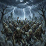 A horde undead zombies