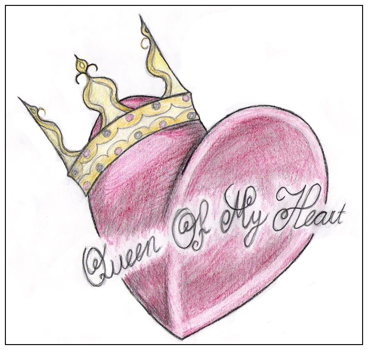 queen of hearts tattoo drawing