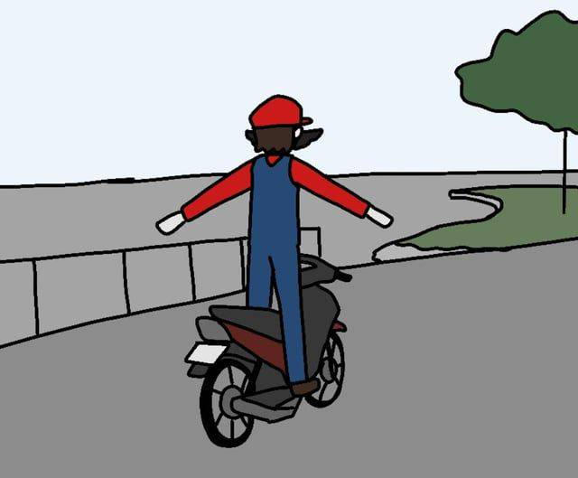 Mario on a motorcycle by fuchyscythetfug on DeviantArt