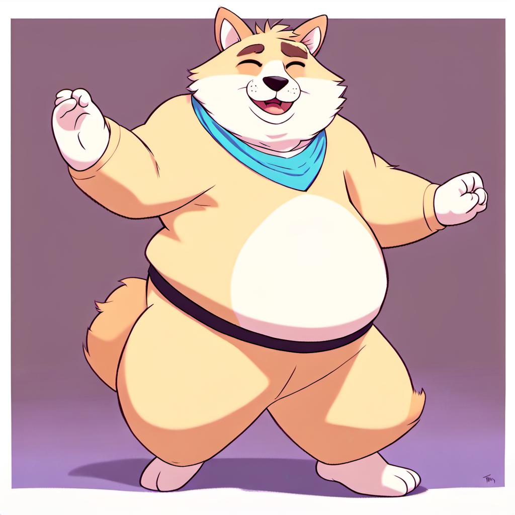 Fat guy dancing by Beerfrogo on DeviantArt
