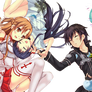 Yui, Kirito y Asuna Render