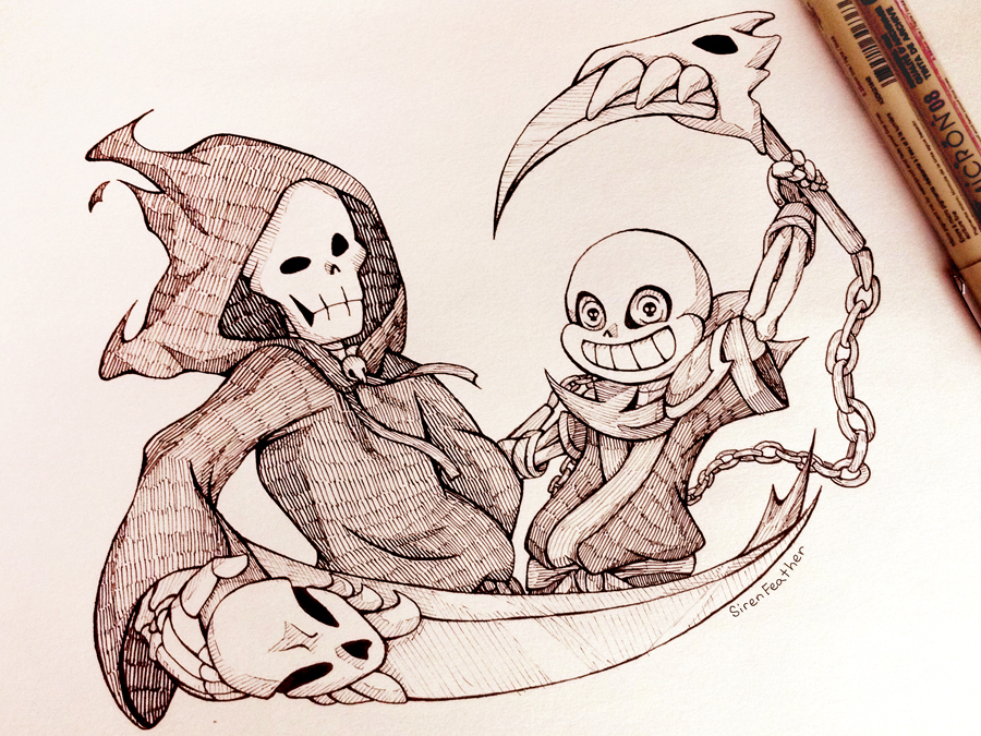 Reaper Sans Sketch by FjallaOne on DeviantArt