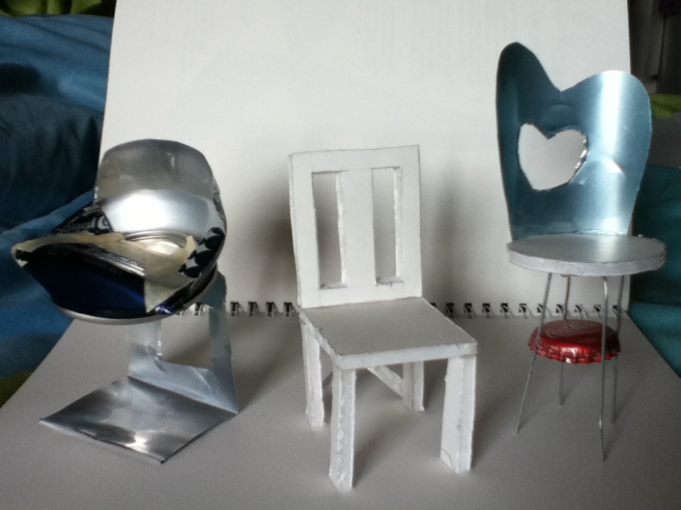 3 Miniature chair models