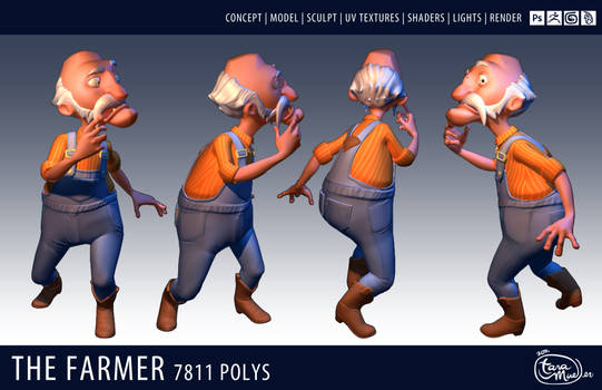 Cornfiscated: 3d Modelsheet - Farmer