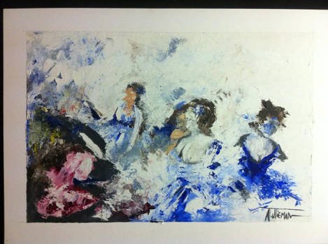 ballet dancers oil