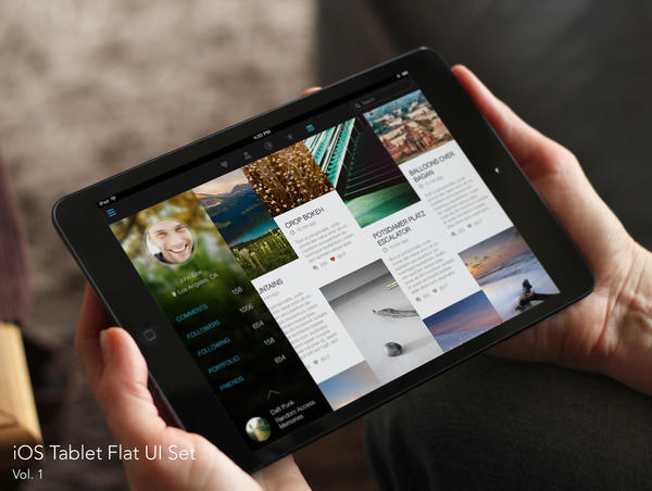Ios Tablet Flat UI Set Small