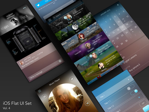 Ios Flat Ui Set Vol 4