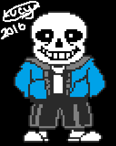 Cool Arcade Drawing Pixel Art With Sans Pixel Art - Blue Eye Sans The  Skeleton, HD Png Download - 660x876(#6344363) - PngFind