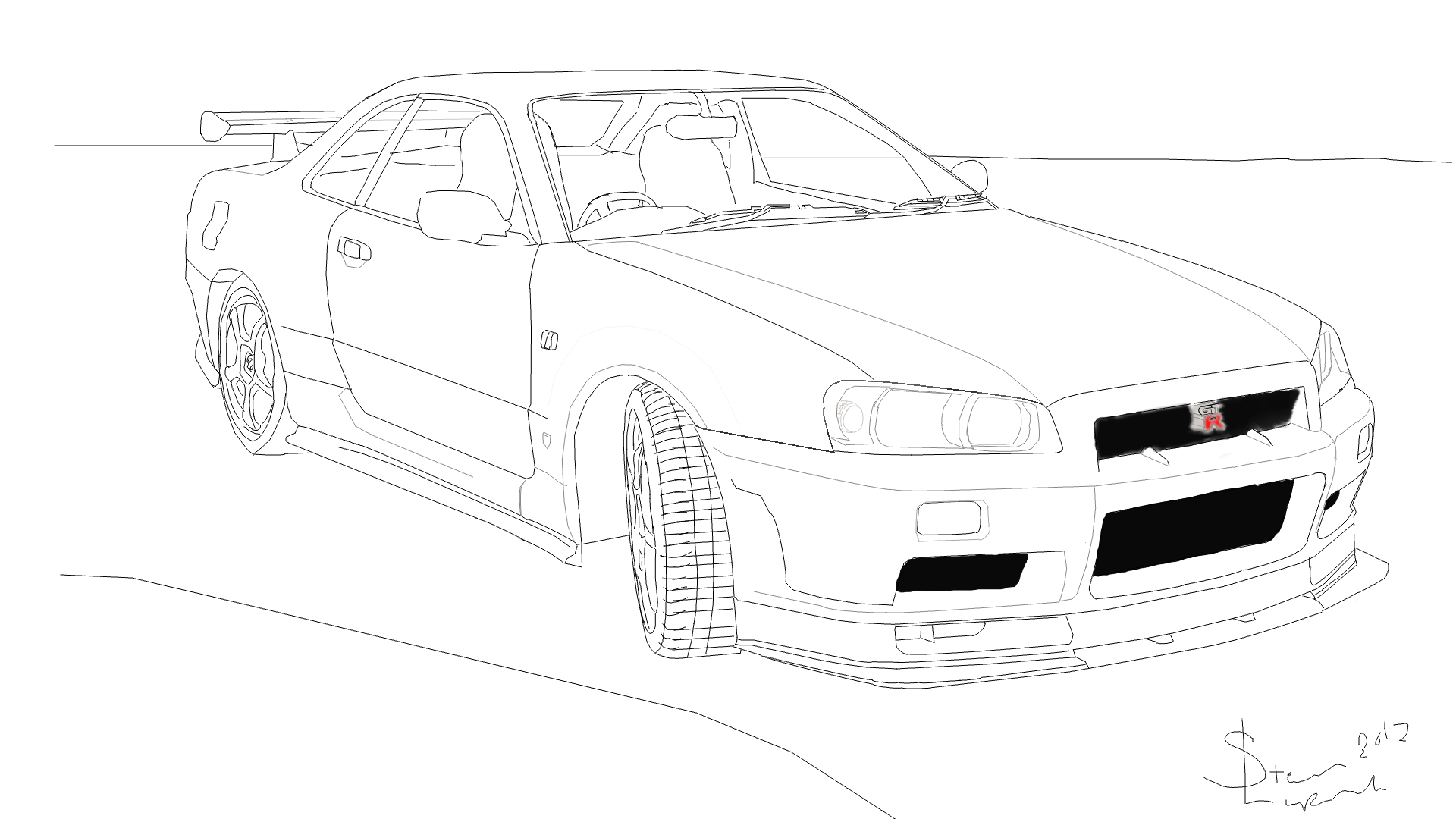 Drift Nissan R34 Skyline Form