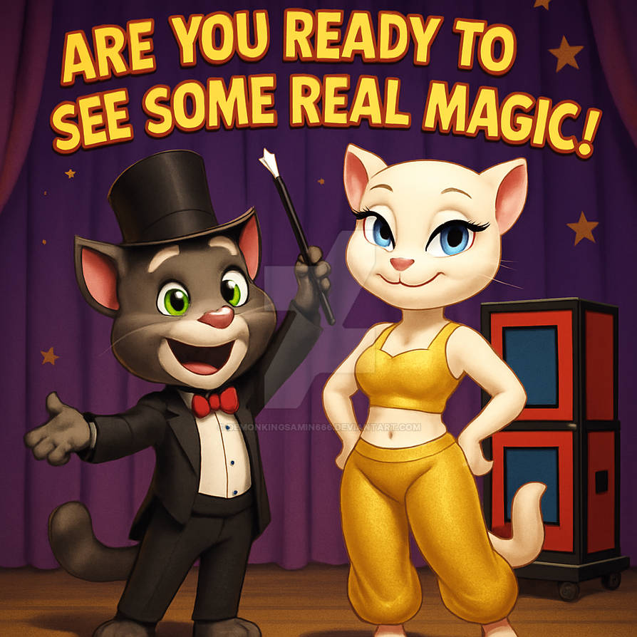 Tom Magic Show Tom and Angela perform a magic show by Demonkingsamin666 on DeviantArt