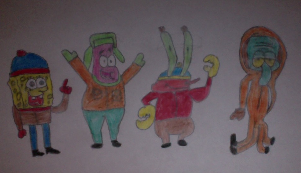 Spongebob and Inverted Color character by sogrepcorpus on DeviantArt