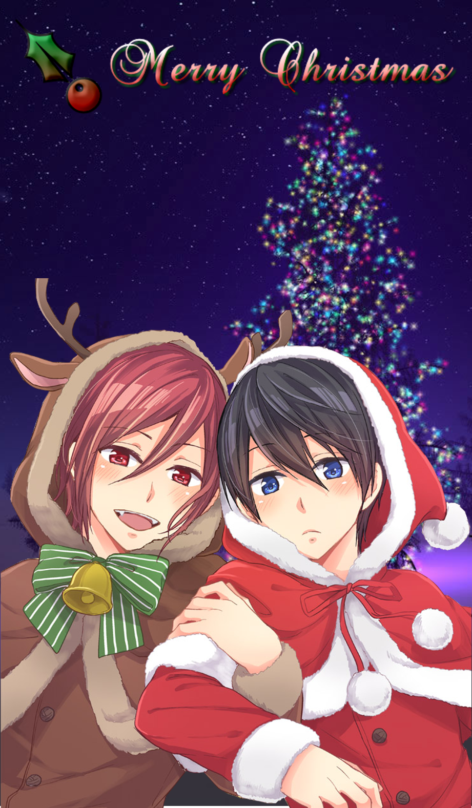 Merry xmas card anime by TheLordofTheWest on DeviantArt