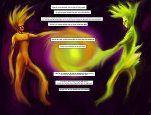 2pg spread from my webcomic, Chronicles of Phoenix