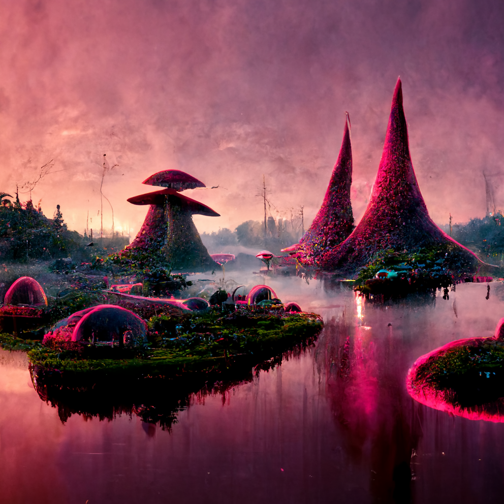 Beautiful Alien Landscape -pink yellow hues by PriyanjaliPathak on ...