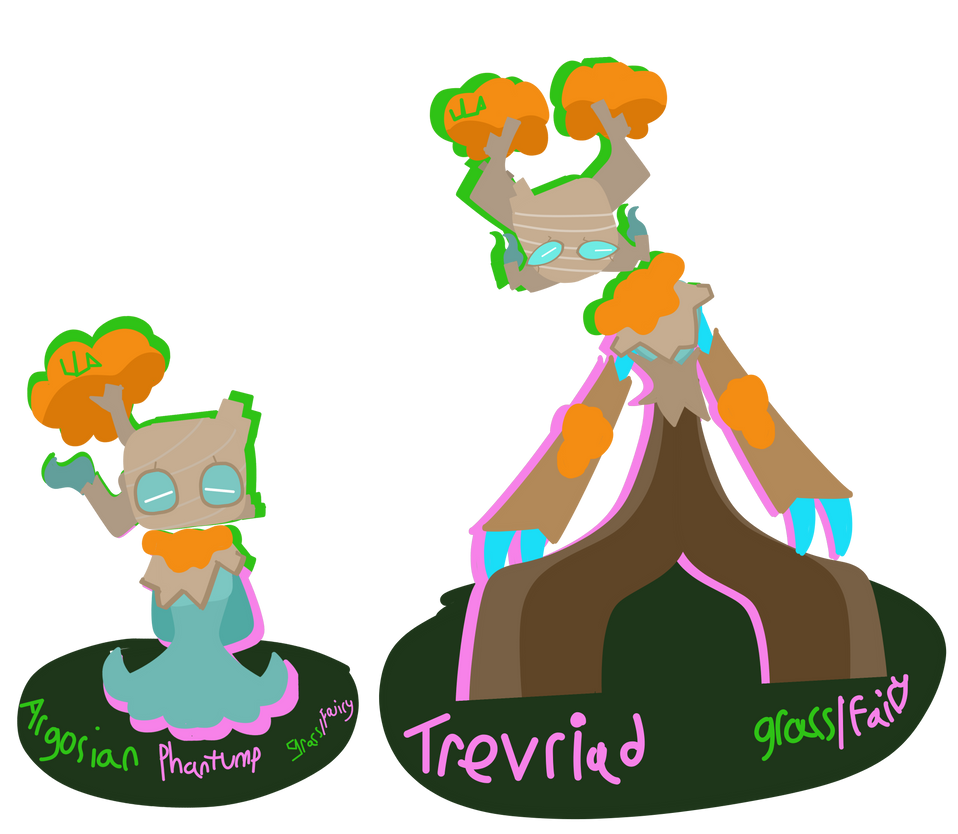 Argosian Phantump evo line by Loopyboilulute on DeviantArt