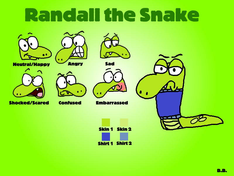 Randall the Snake Reference Model by BrendanDoesArt on DeviantArt