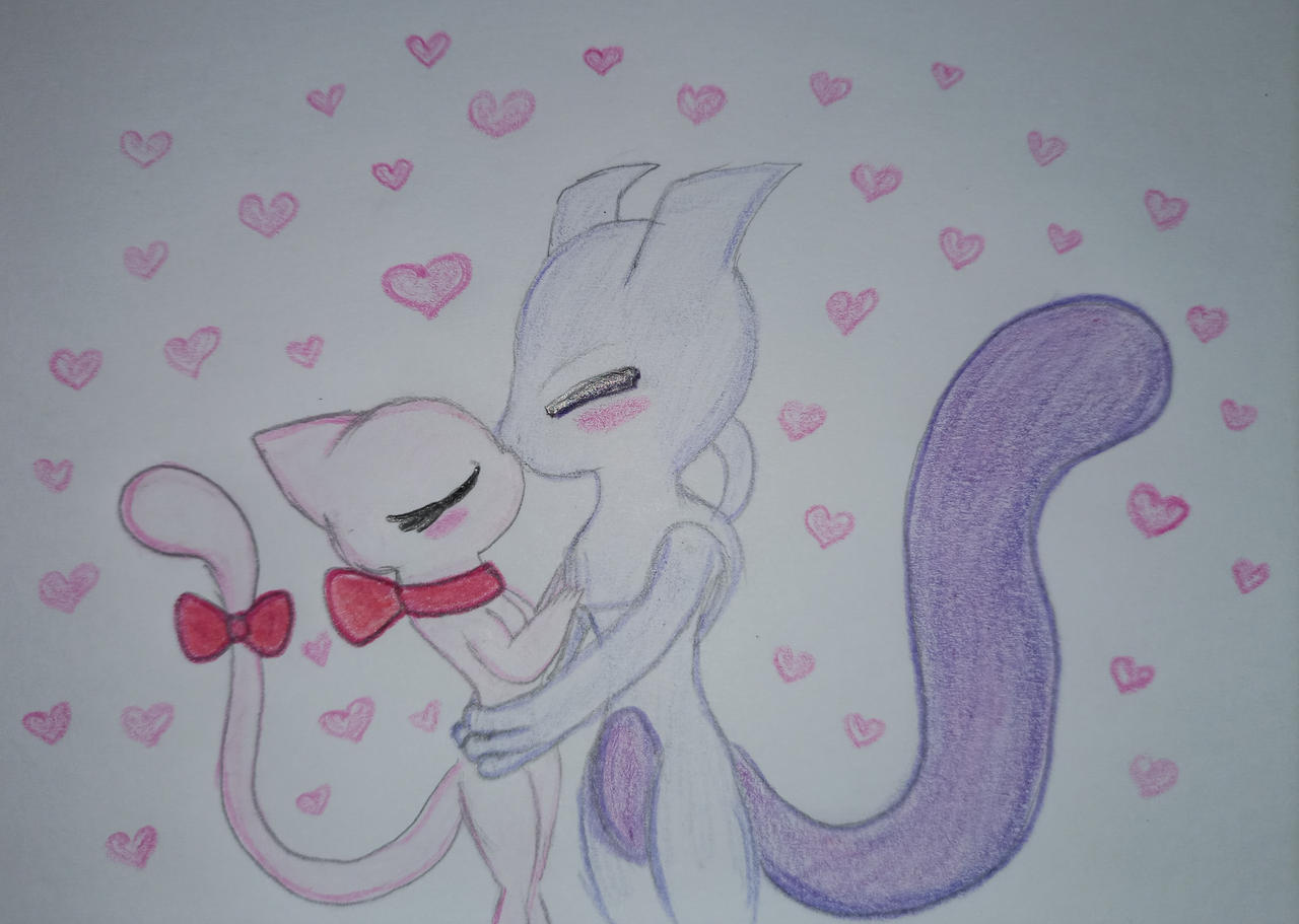 Mew and Mewtwo (Requested by Proud), Sweet Kiss [ Pokemon x Reader ]
