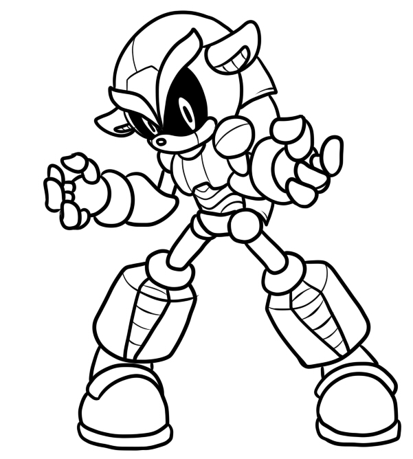 coloring page 6 - Shard the Metal Sonic by Xaolin26 on DeviantArt