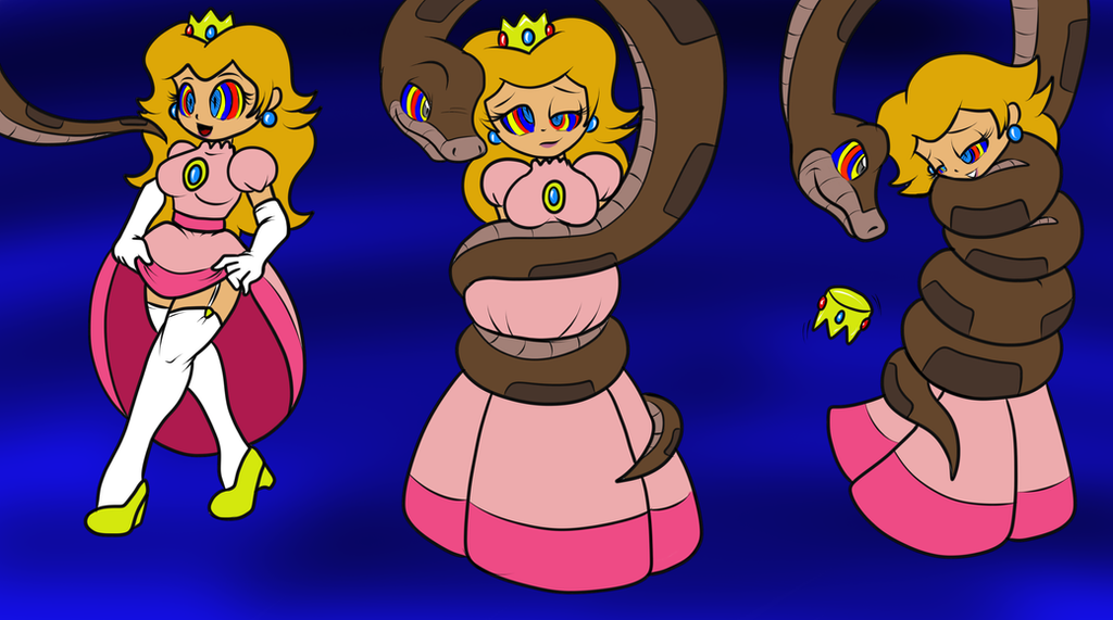 Chaoscroc Deviantart Hypnohub Coils Peach Princess Kaa Snake Disney Mario P...