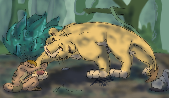 Simba Comforts Timon