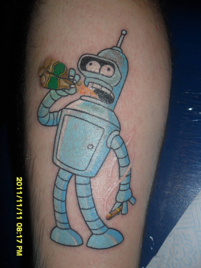 Bender futurama tattoo by d.davies by daidavies on DeviantArt