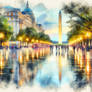 Washington Monument Watercolor