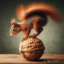 Squirrel on Walnut