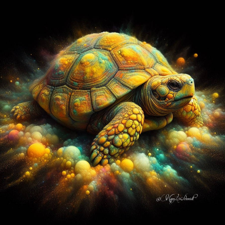 Turtle Schmidt Turtle Fancy AI Chalk Orange 3D by MSchmidtProductions on DeviantArt