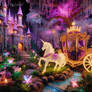 Fairytale Castle AI Carriage Unicorn Magical