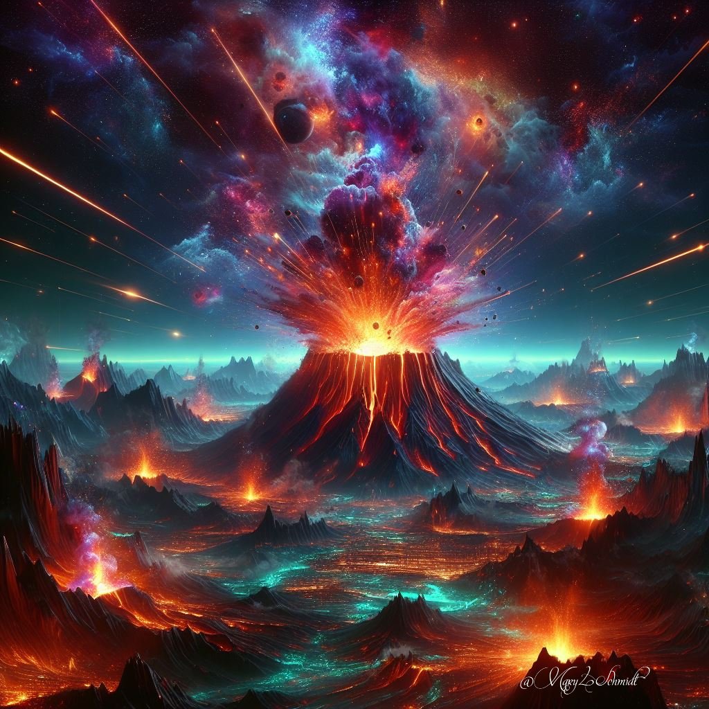 Volcano Deviantart Fantasy SciFi Volcano AI Lava Eruption by MSchmidtProductions on DeviantArt