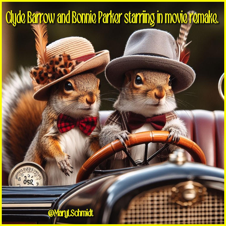 Meme Squirrels Racing SQ ClydeBarrow BonnieParker AI Squirrels Meme by MSchmidtProductions on ...