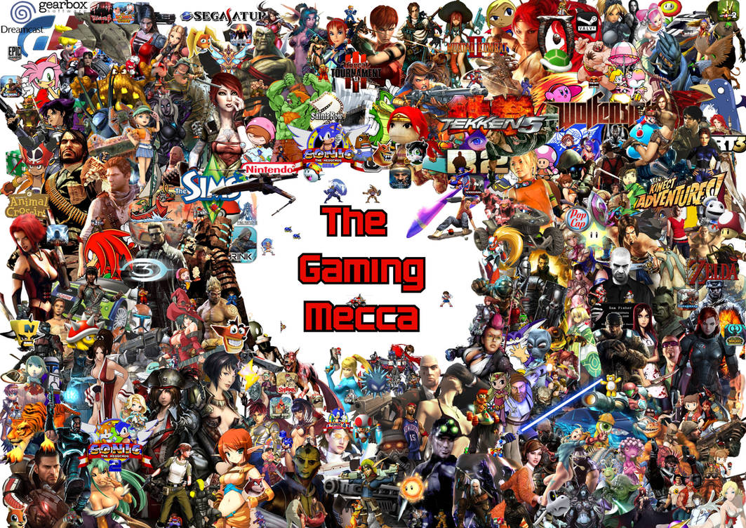 Много игр много игр на телевизоре. Персонажи компьютерных игр. Персонажи из разных игр. Игровой коллаж. Популярные игровые персонажи.