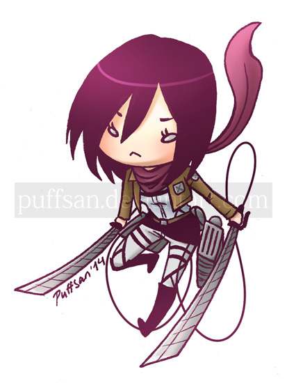 2nd gen chibi - Mikasa Ackerman / SNK