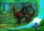 Kalameet , the black dragon by Tori-Fan