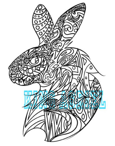 Rabbit Coloring Page by king-asriel on DeviantArt