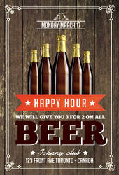 Beer-promotion bar flyer template