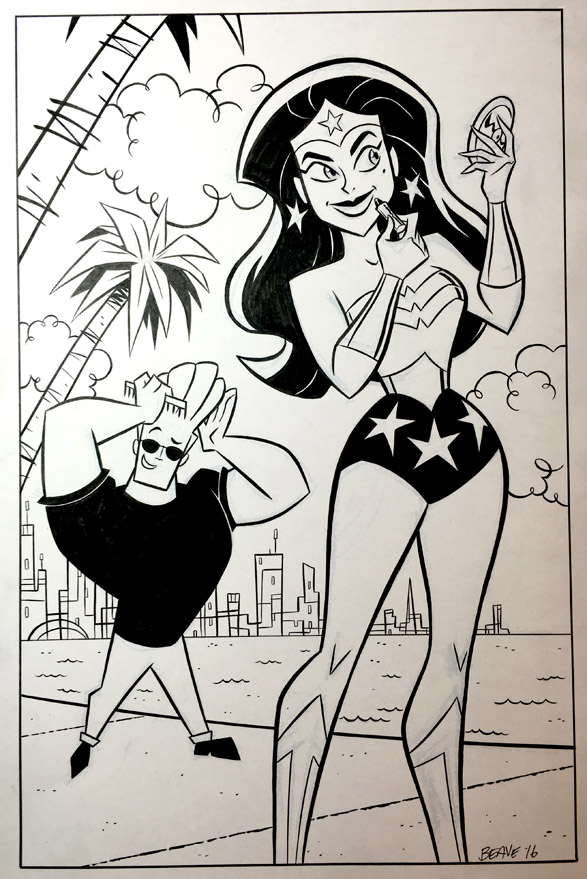 Wonder Woman and Johnny Bravo Commission